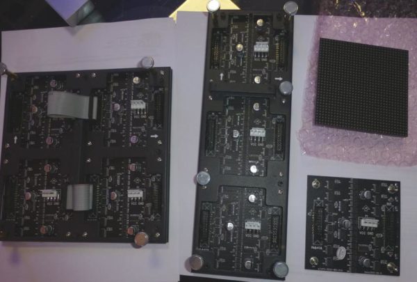 The rear electronics of LED screen modules