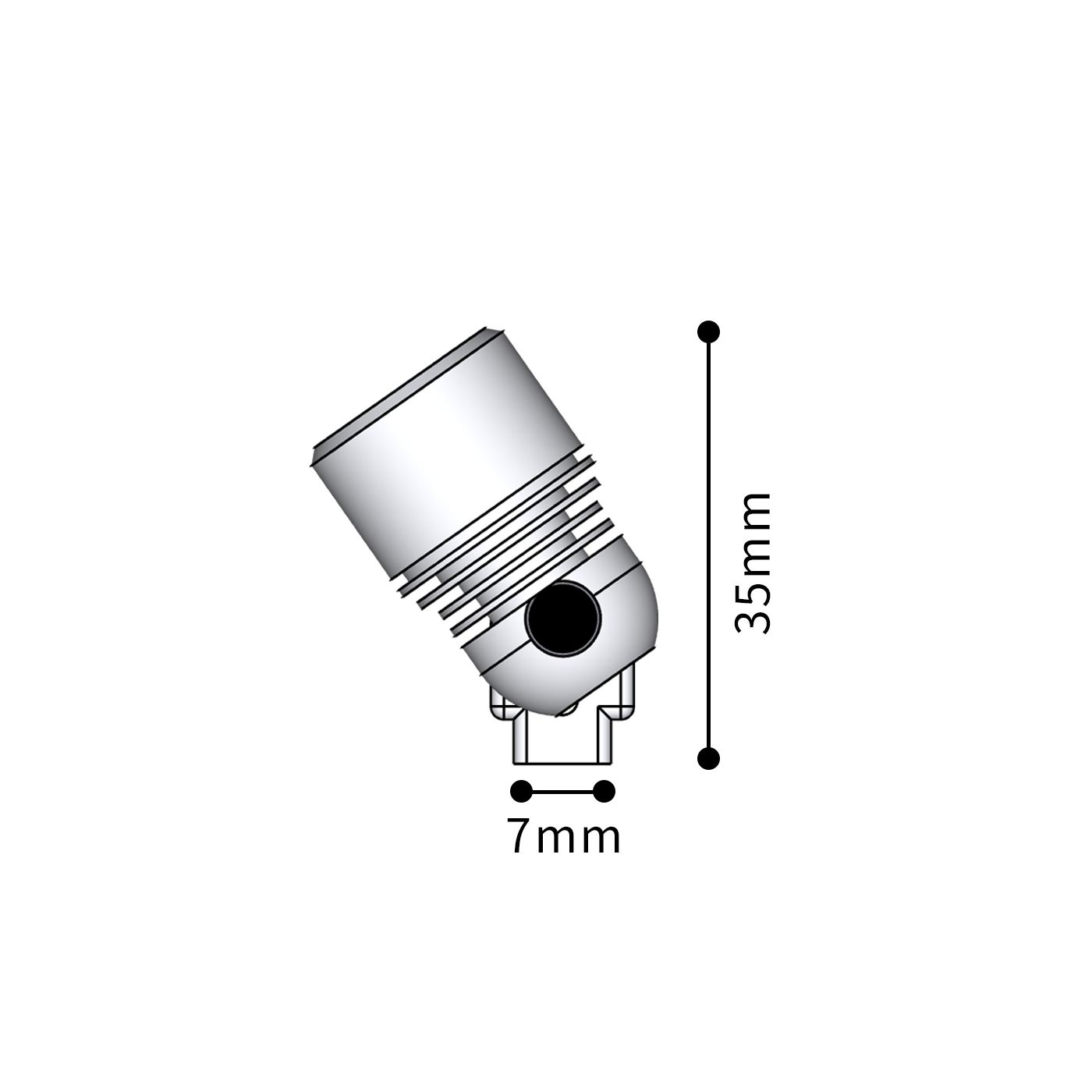 Magnetic Mini LED Spot LUB7519-R-2W — Round, 2×1W, Multi-White - Image 3